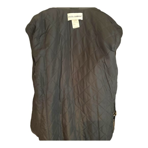 DOLCE & GABBANA MEN'S BLACK LEATHER PEACOAT JACKET / SZ 46 (LARGE) - Picture 8 of 15